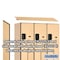 Salsbury Industries Wardrobe Locker, 45" W, 18" D, 76" H, (3) Wide, (6) Openings, Maple 27368MAP - alternate 7